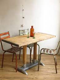 table bistrot bois vintage
