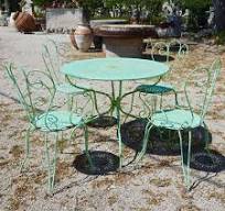 salon de jardin ancien en fer