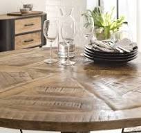 ancienne table ronde en bois