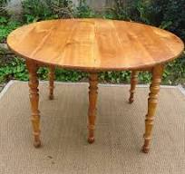 table ronde ancienne extensible
