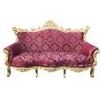 canapé baroque rose