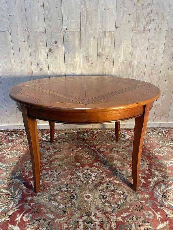 table ronde en bois antique