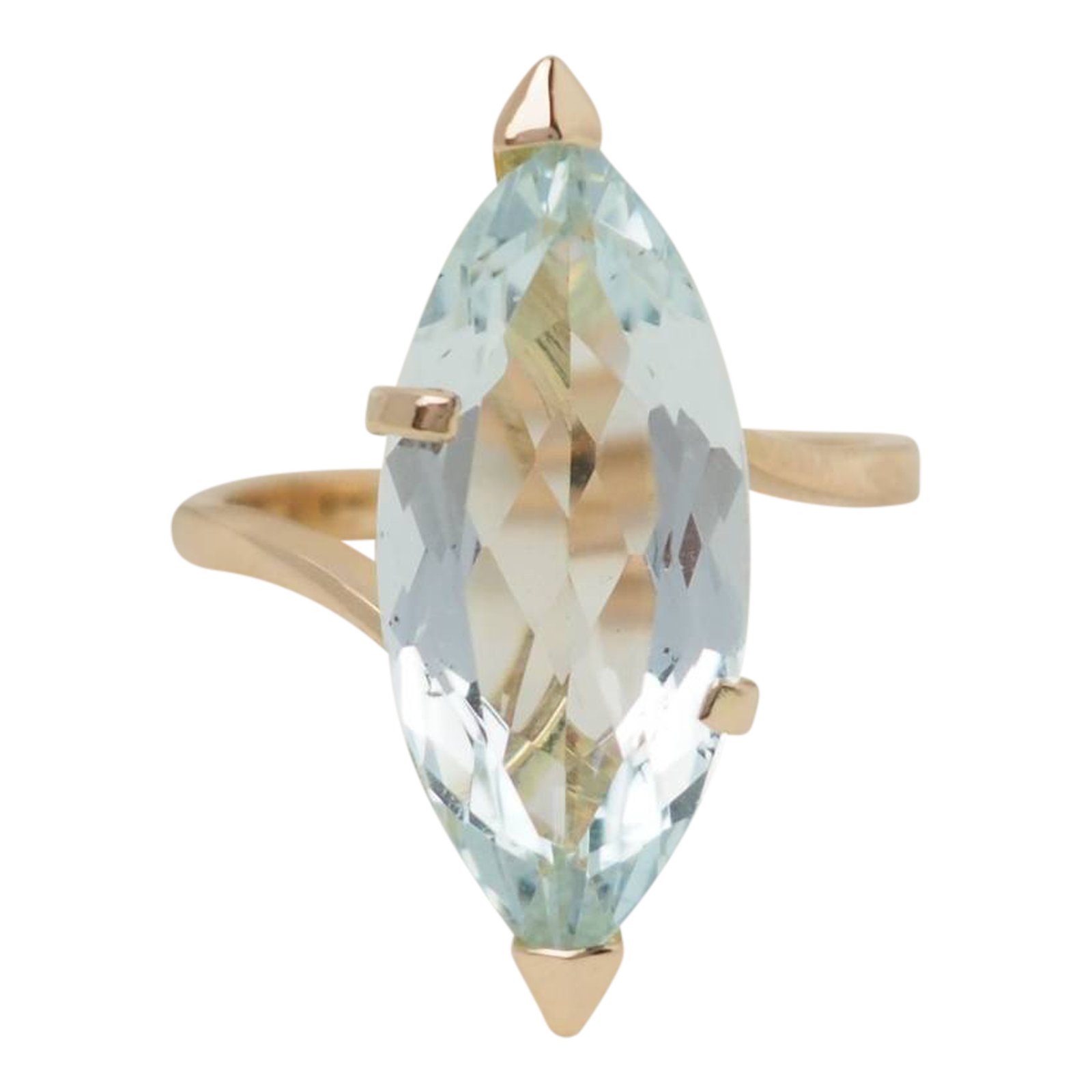 bague aigue marine ancienne