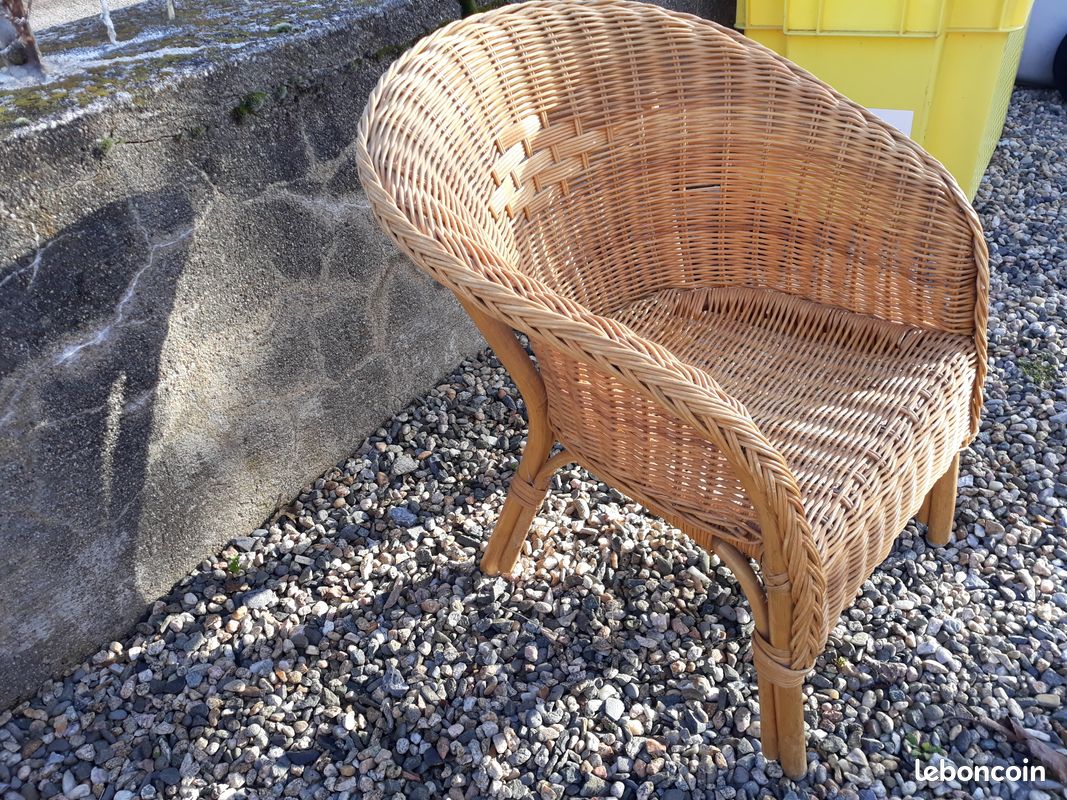 fauteuil rotin ancien